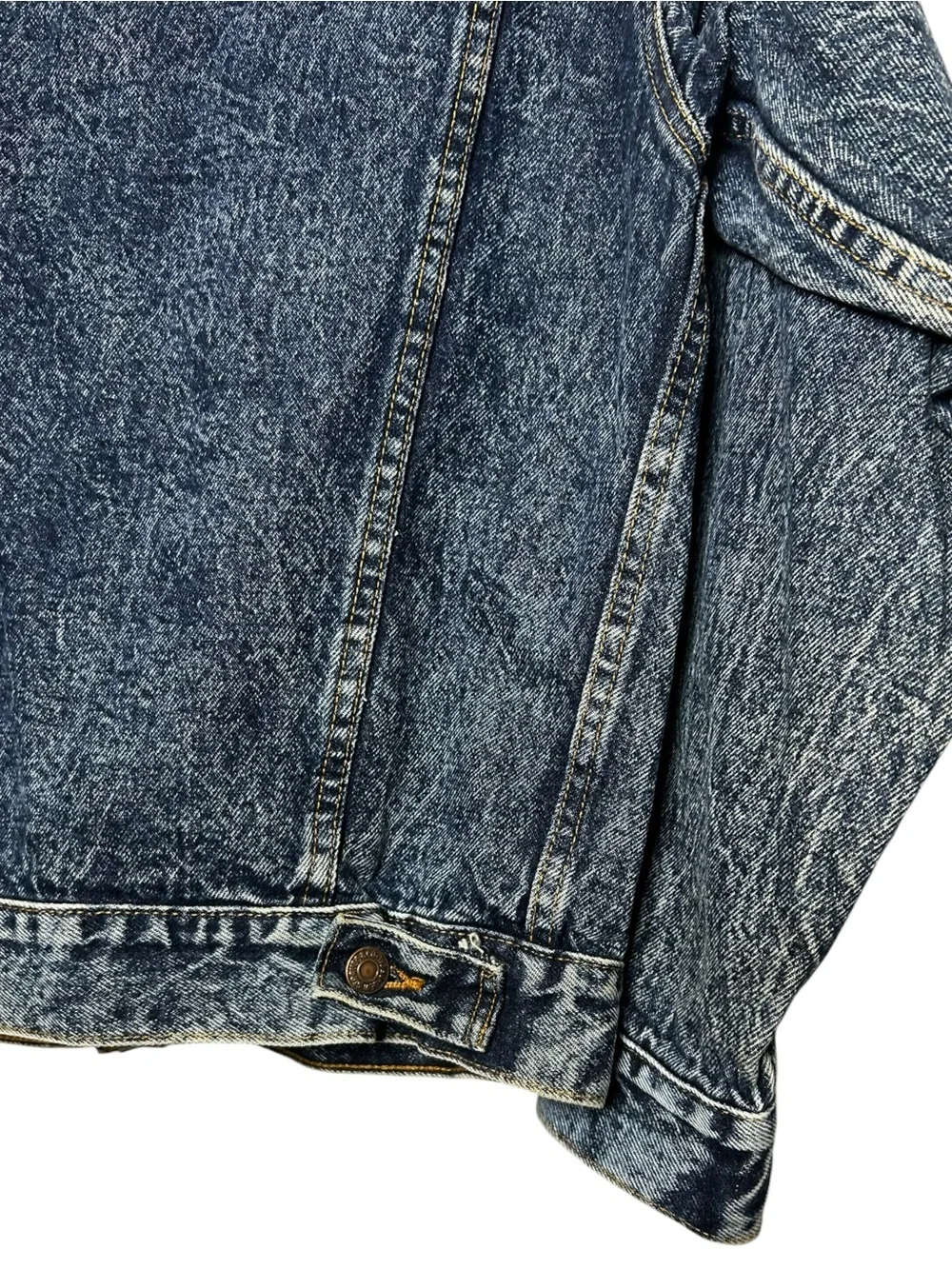 Vintage Levi's Type III 70507 Acid Wash Denim Trucker Jacket USA Small - Picture 8 of 15